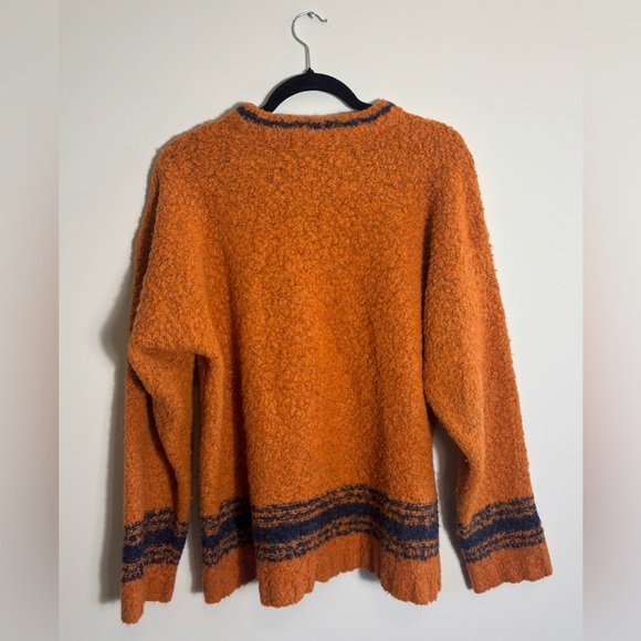Lemon & Soda Orange Chunky Knit Crew Neck Sweater – Size Small - Picture 2 of 4